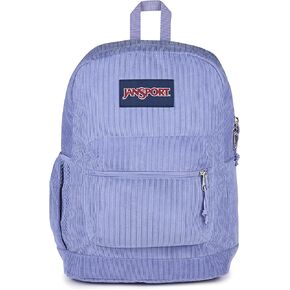 Jansport Cross Town Plus Remix Backpack - لوحة خلفية مبطنة ، كمبيوتر محمول ، ومنظم جيب أمامي - Sage Corduroy