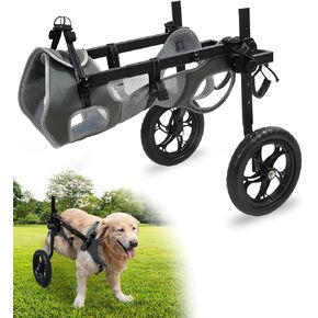 Large Dog Wheelchair for Hind Legs-Durable All-Terrain Wheels, Heavy Duty Aluminum Frame, Comfortable Breathable Mesh for Dogs, Hip Support System, Restores Mobility for Arthritis & Injuries