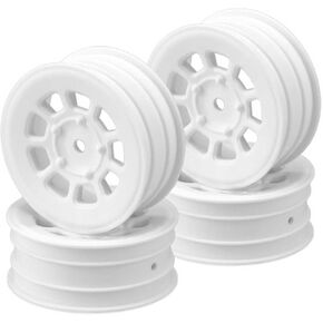 J Concepts Inc. 9 Shot - B7 | B6.4 | YZ2 | XB2 | LD3 2.2" Front Wheel White - 4pc JCO3397W Electric Car/Truck Option Parts