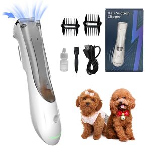 Dog Clippers for Grooming Dog Hair Trimmer Kit Vacuum Dog Clippers 3-Speed Low Noise Rechargeable Cordless Pet Shaver Clippers Tools for Small & Large Dogs Cats in Kuwait