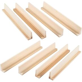 8pcs Wooden Domino Trays Multi-Function Display Stands for Games Domino Holders DIY Accessories for Adults Letter Cards