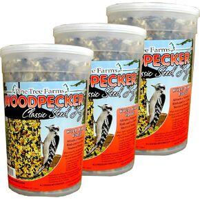 Pine Tree Farms Woodpecker Classic Seed Log for Wild Birds, 36 oz. (3 Pack)