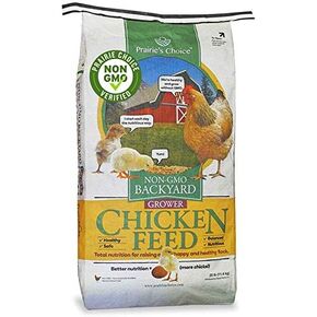 Prairie's Choice Non-GMO Backyard Chicken Feed - Starter/Grower Formula, 25lbs