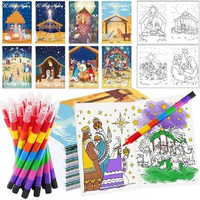 48 Pcs Christmas in July Coloring Books Bulk Mini Coloring Books for Summer Beach July Christmas Party Favors Santa Claus Snowman Gingerbread Pattern Drawing Book for Home Party Supplies