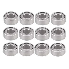 RC Spare Part Compatible with WPL C14 C24 C34 C44 for MN D90 for MN-90 for MN99S RC Car Spare Parts Upgrade 12PCS Steel Bearing 3X6X2mm