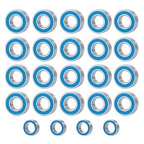 RC Spare Part Compatible with Tamiya for Bullhead RC Truck Car Upgrade Parts 24PCS Rubber Sealed Bearing Kit Accessories
