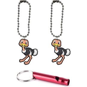 Ostrich Emu Collar Charm Aluminum Alloy Whistle Emergency Survival Safety Camping Cat Dog Animal Training Bark Chew Woof Puppy Kitten