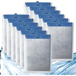 12 Pack Fish Tank Filter Cartridge for Whisper Bio-Bag Filters, Large Aquarium Replacement Filter Cartridges for Whisper Filters 20i,40i/IQ20,30,45,60/PF20,30,40,60 and ReptoFilter
