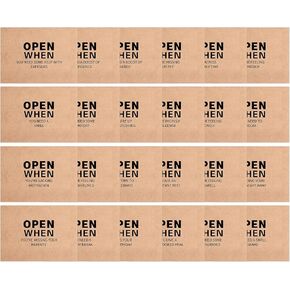 24Pcs Open When Envelopes Kraft Self Adhesive Envelope Personalized Emotional Support Gift for Colleague Student Him Her Friends Back to School Supplies