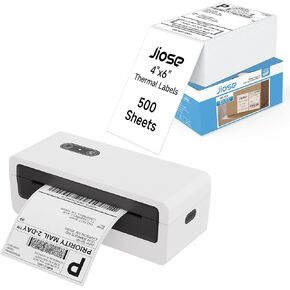 Jiose Shipping Thermal Label Printer and 500pcs Shipping Labels in Bundle