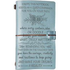 PRSTENLY Inspirational Gifts for Women, 140 Page Leather Journal Spiritual Gifts for Women, Motivational Encouragement Birthday Gifts for Women Her Friends Sisters Coworker Graduation Christmas Gifts