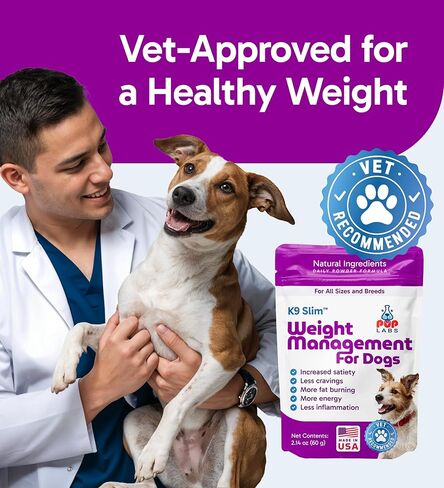 K9 Slim Dog Weight Loss Supplement, Natural Weight Management Dog Food Topper for Less Cravings, More Fat Burning and Energy, 2.14 oz Bag in Saudi Arabia
