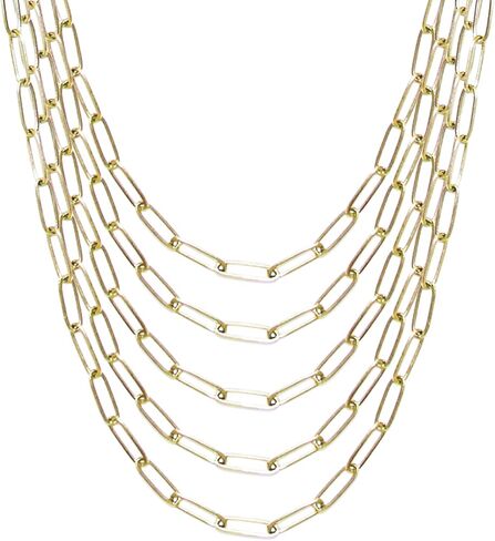 exway 5 pcs paperclip charm charm chain 18inch Stainch Stains Steel Sliver Stawlaces kit with clasps clasps for crafts diy women making make in Kuwait