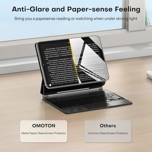 OMOTON [2 Pack] Screen Protector Compatible with iPad 9th 8th 7th Generation (10.2 Inch, iPad 9/8/7, 2021&2020&2019) Tempered Glass/Apple Pencil Compatible in Kuwait