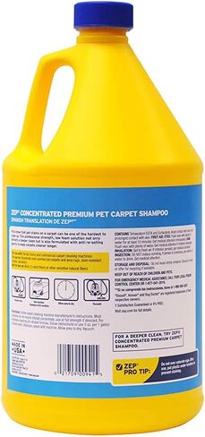 Zep Premium Pet Carpet Shampoo - 1 Gallon (Case of 2) ZUPPC128 - Concentrated Pro Formula Removes Tough Pet Stains and Odors in Saudi Arabia