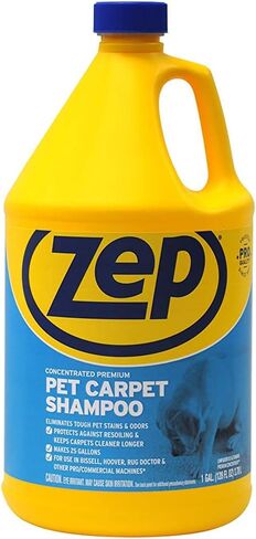 Zep Premium Pet Carpet Shampoo - 1 Gallon (Case of 2) ZUPPC128 - Concentrated Pro Formula Removes Tough Pet Stains and Odors in Saudi Arabia