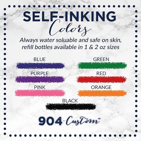 Custom Line Stamps | Custom Text Office Stamp | Short or Long | 20 Font Choices | Multiple Color Options | Up to 8 Lines of Text | Perfect for Personal or Professional Use (2-Line, Short) in Kuwait