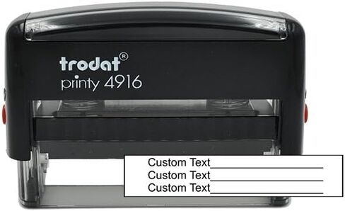 Custom Line Stamps | Custom Text Office Stamp | Short or Long | 20 Font Choices | Multiple Color Options | Up to 8 Lines of Text | Perfect for Personal or Professional Use (2-Line, Short) in Kuwait