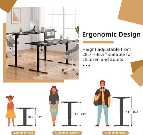 MEILOCAR ELECTRAL DASHED ، مكتب قابل للتعديل الطويل 55 × 24 بوصة ، وضع مكاتب ، ومكاتب الكمبيوتر مع لوحة لصق ، مسبقًا للذاكرة ، إطار أسود وأعلى أسود in Saudi Arabia
