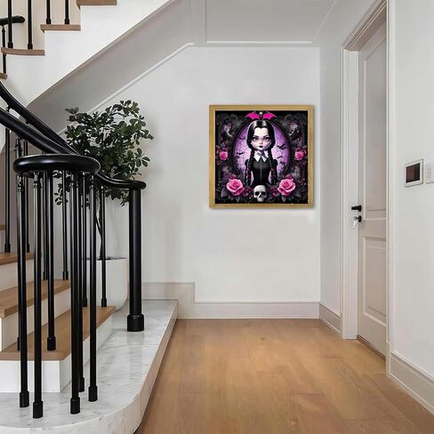 مجموعات فن الماس المظلمة للبالغين ، مجموعات الطلاء الماس ثلاثية الهالوين للمبتدئين لجولة المبتدئين 5D الحفر الكاملة من النقاط الماس للهدية ديكور الجدار المنزلي 12x16 بوصة in Kuwait