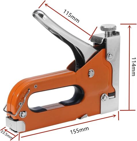 Oil-Free Pneumatic Staple Gun 3 in 1 Manual Nail Stapler Gun with 600pcs Nails for Furniture Upholstery Furniture Staple Gun Household Hand Tool in Saudi Arabia