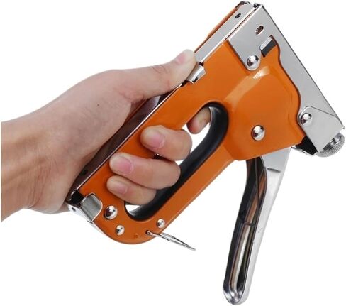 Oil-Free Pneumatic Staple Gun 3 in 1 Manual Nail Stapler Gun with 600pcs Nails for Furniture Upholstery Furniture Staple Gun Household Hand Tool in Saudi Arabia