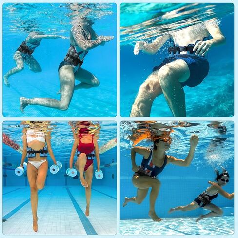 Swim Belt Aquatic Exercise Equipment: Sportneer Aqua Float Belts Swimming Exercise Pool Jogger Floatation Aid Buoyancy Belt Water Training Accessories for Adults Youth Fitness Workout Therapy in Saudi Arabia