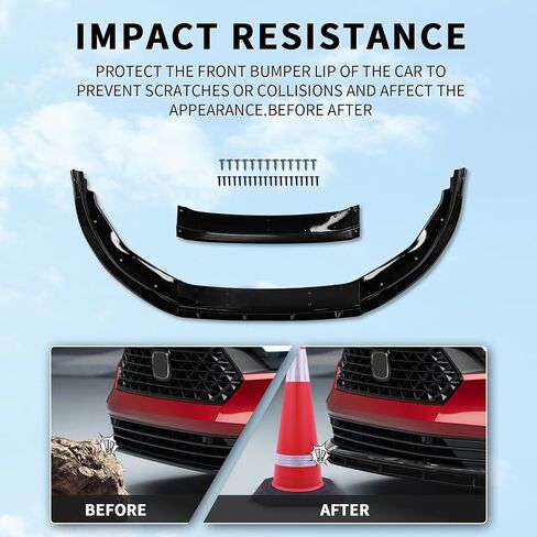 جناح ممتص الصدمات الأمامي القديم متوافق مع Honda Accord Sedan SE/EX-L/LX/Touring 2018-2020، طقم الجسم المفسد أسفل الذقن، جناح رياضي سفلي in Kuwait