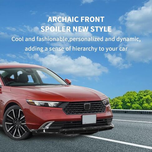 جناح ممتص الصدمات الأمامي القديم متوافق مع Honda Accord Sedan SE/EX-L/LX/Touring 2018-2020، طقم الجسم المفسد أسفل الذقن، جناح رياضي سفلي in Kuwait