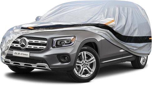 Holthy 10 Layers Car Cover Custom Fit for Toyota 4Runner (2002-2024) Waterproof All Weather for Automobiles, Outdoor Full Cover Rain Sun UV Protection with Zipper Cotton. Silver in Saudi Arabia