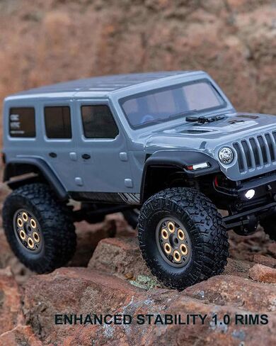 1.0 Beadlock Wheel Rims Black Coating Brass Rims, Heavy Duty Aluminium RC Wheels for 1/24 1/18 RC Crawler Upgrade Axial SCX24 AX24 TRX4M FCX24 Gladiator Deadbolt Bronco C10 JLU (Grey) in Kuwait