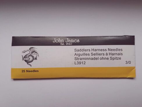 John James Saddlers Harness Needles - Rounded Point - 25 Pack, Size 002 - Medium in Kuwait