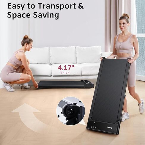 Under Desk Walking Pad Treadmill, TheNeat Portable Treadmill for Home and Office, 2.5HP Ultra Quiet Under Desk Treadmill 2 in 1 for Walking and Jogging, Remote Control, LED Display, Walking Treadmill in Saudi Arabia