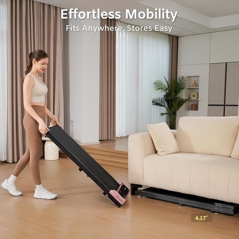 Under Desk Walking Pad Treadmill, TheNeat Portable Treadmill for Home and Office, 2.5HP Ultra Quiet Under Desk Treadmill 2 in 1 for Walking and Jogging, Remote Control, LED Display, Walking Treadmill in Saudi Arabia