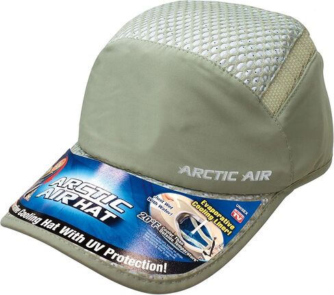 Arctic Air Evaporative Cooling Hat - UV Reflective Technology for Protection from UV Rays, Hydro-Chill Evaporative Cooling Liner, Beige, One Size (Adjustable) - Sun Hat in Kuwait