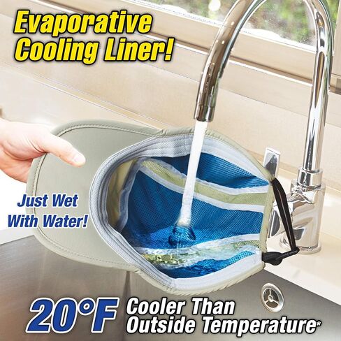 Arctic Air Evaporative Cooling Hat - UV Reflective Technology for Protection from UV Rays, Hydro-Chill Evaporative Cooling Liner, Beige, One Size (Adjustable) - Sun Hat in Kuwait