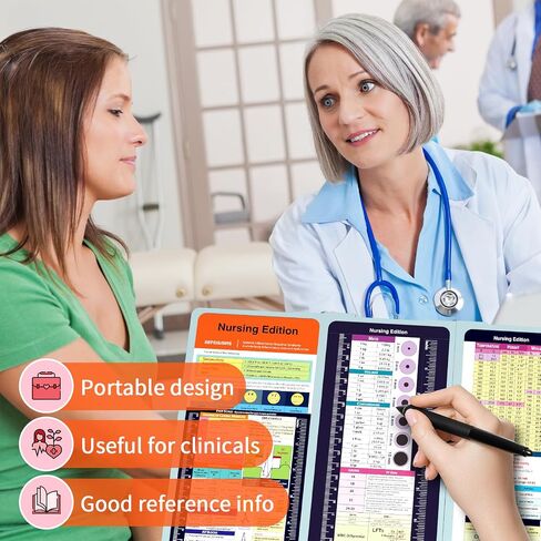 Nursing Clipboard Foldable Pocket Size - Aluminum Clipboard with Storage Fits in Nurse Backpack is a Very Basic Nursing Student Essentials. (Black) in Saudi Arabia