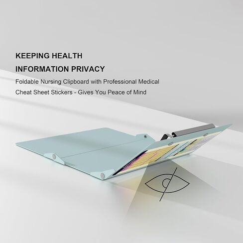 Nursing Clipboard Foldable Pocket Size - Aluminum Clipboard with Storage Fits in Nurse Backpack is a Very Basic Nursing Student Essentials. (Black) in Saudi Arabia
