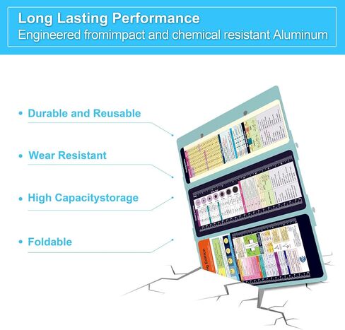 Nursing Clipboard Foldable Pocket Size - Aluminum Clipboard with Storage Fits in Nurse Backpack is a Very Basic Nursing Student Essentials. (Black) in Saudi Arabia