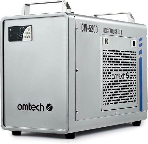 OMTech 6L CW-5200 Water Chiller for Laser Engraver & Cutter, Industrial Water Chiller for CO2 Laser Engraving & Cutting Machine, 0.58hp 3.2 gpm Laser Chiller Water Cooling Machine for Laser Cutter in Kuwait