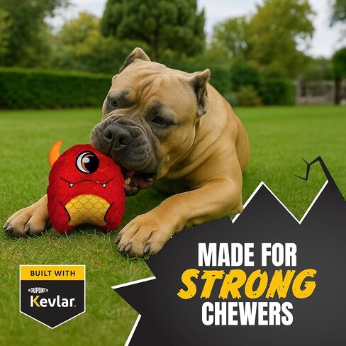 Dog Toy - Durable & Strong Red Monster Dog Toy, Kevlar-Reinforced for Aggressive chewers in Kuwait