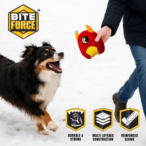 Dog Toy - Durable & Strong Red Monster Dog Toy, Kevlar-Reinforced for Aggressive chewers in Kuwait