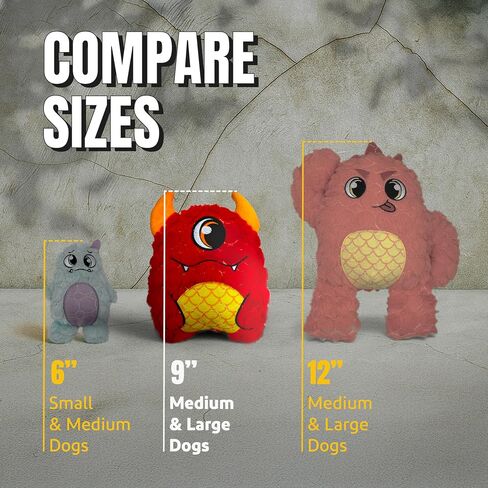 Dog Toy - Durable & Strong Red Monster Dog Toy, Kevlar-Reinforced for Aggressive chewers in Kuwait