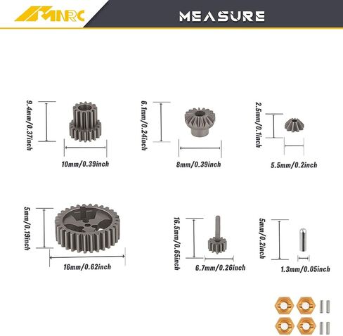 40CRO Steel Transmission Gear Kit & Brass Whex hex Kit for Losi Micro B Micro-T RC Progrants Part in Saudi Arabia