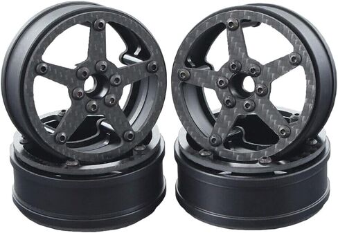 2.2 عجلات ألياف الكربون حافة 1/10 RC Crawler LCG LCEATER RIGS CAPRA SCX10 PRO GSPEED V4 TRX4 ENDURO ERDARDORES (4PCS C) in Kuwait