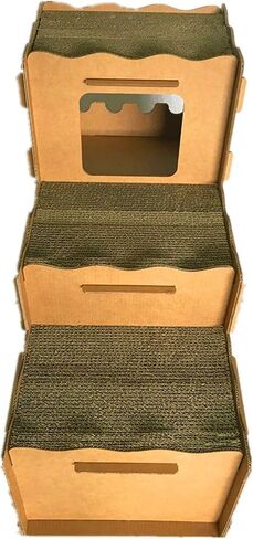 Seny Cardboard Cat House with Cat Scratcher Three-Story W30 X D14 X H26 in Saudi Arabia