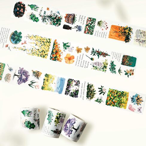 WT Auric Rose Gilded Washi Tape Sticker Set, 3 Rolls, Original Vintage Floral Decorative Masking Tape with Gold Foil, Wide Tape for Journaling, Scrapbooking, Planner, DIY Crafts & Wrapping in Kuwait