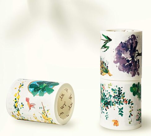 WT Auric Rose Gilded Washi Tape Sticker Set, 3 Rolls, Original Vintage Floral Decorative Masking Tape with Gold Foil, Wide Tape for Journaling, Scrapbooking, Planner, DIY Crafts & Wrapping in Kuwait
