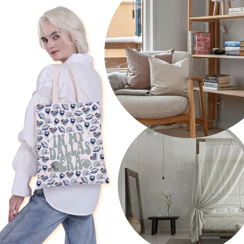 VAMSII In My Dallas Era Tote Bag Dallas Football Gift American Sunday Football Gift For Fans in Kuwait