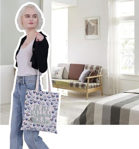 VAMSII In My Dallas Era Tote Bag Dallas Football Gift American Sunday Football Gift For Fans in Kuwait